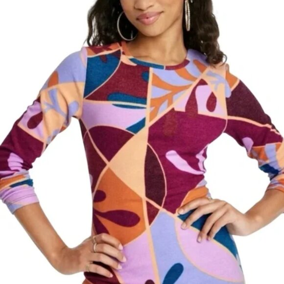 Latino Heritage Month Long Sleeve Midi Bodycon Sweater Dress L - Picture 5 of 12